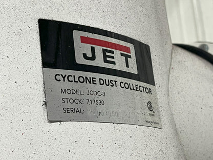 JET DUST COLLECTOR MODEL JCDC-3 (S/N 20063550)