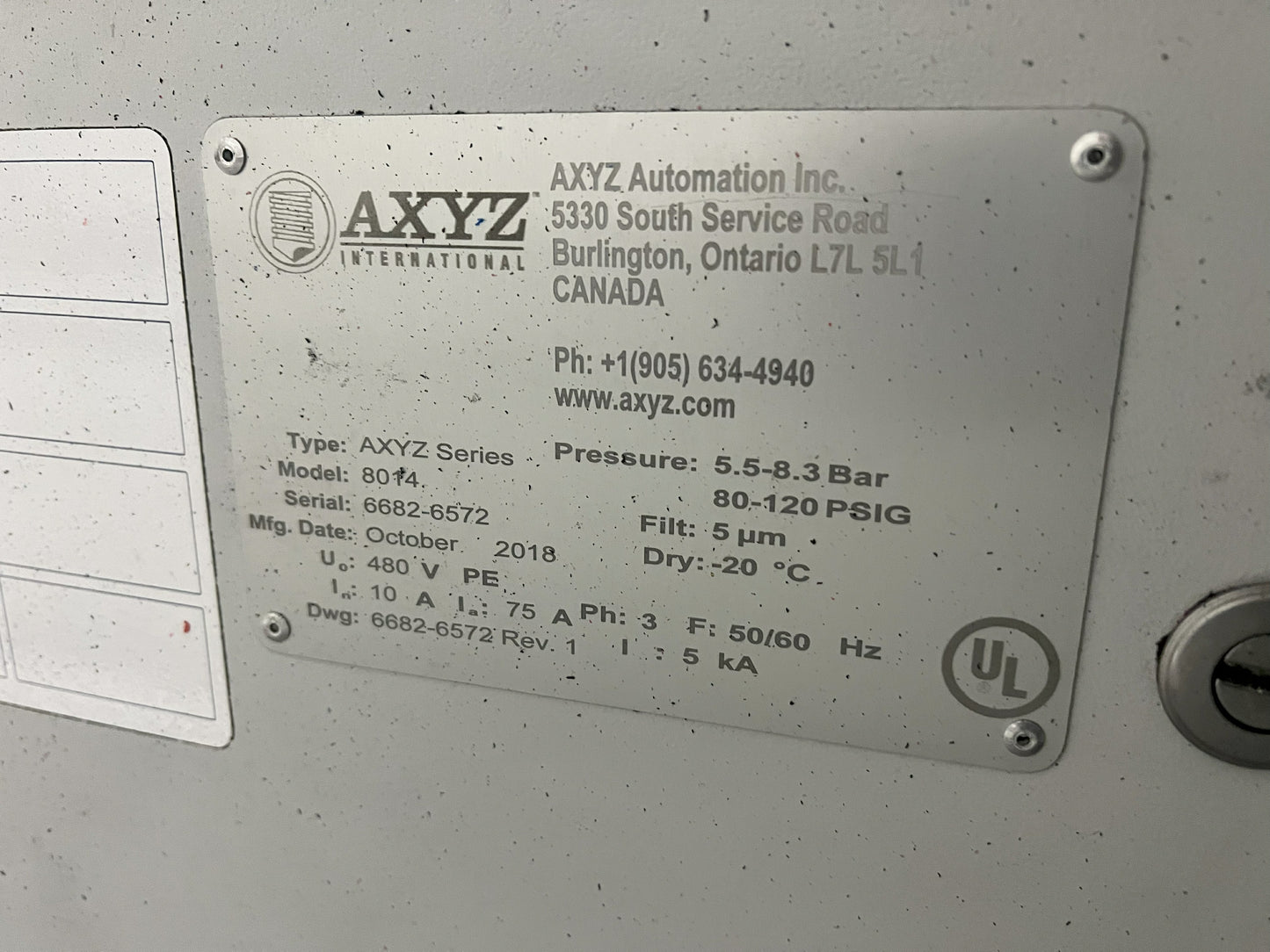 AXYZ CNC ROUTER 8014 ATC (S/N 6682-6572)