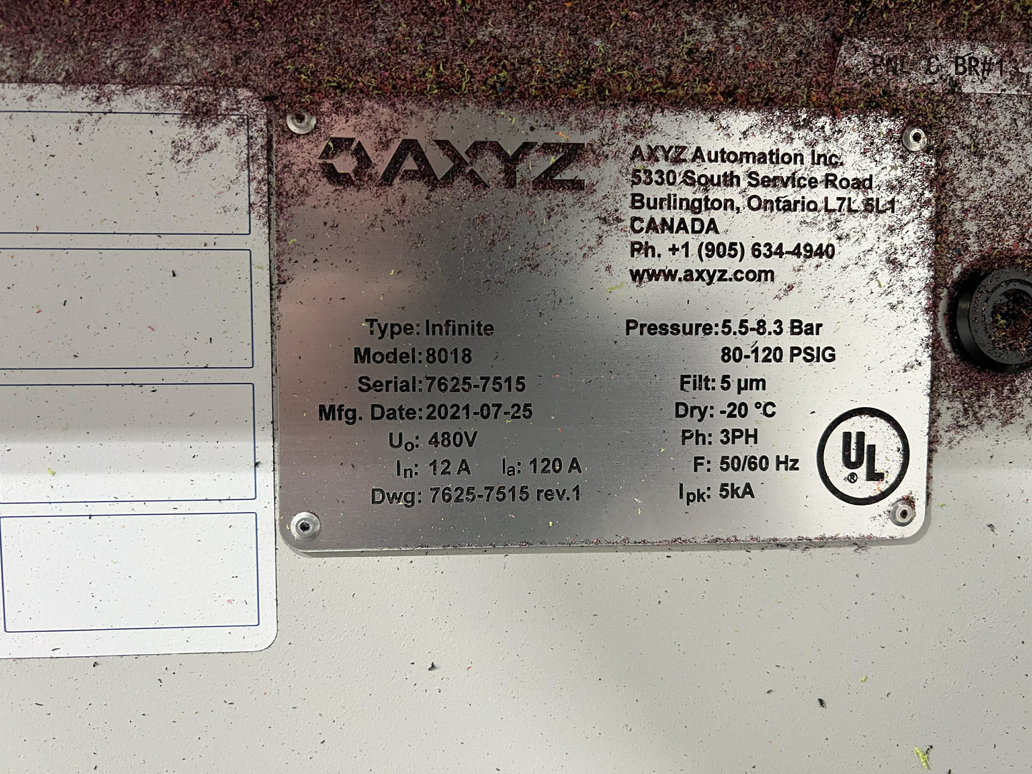 AXYZ CNC ROUTER 8018 ATC (S/N MC17626-7515)